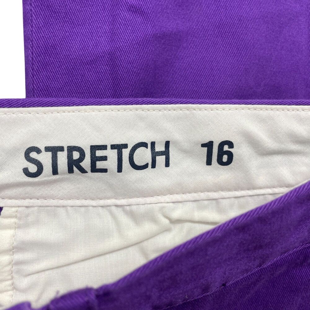 Crewcuts‎ 16 Reimagined Adjustable Waist Pockets Deep Purple Cotton Blend - Picture 3 of 7